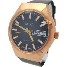 New old stock automatic Doxa 4074 stainless steel water resist gold plated Swiss watch