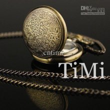 New Polished Tone Vintage Analog Quartz Pocket Watch Fashion Cool