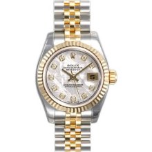 NEW Rolex Datejust Automatic Diamonds Stainless Steel and 18K