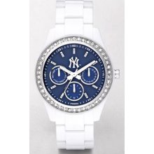 New York Yankees Watch. Fossil Stella Multifunction Watch Ladies White
