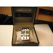 NIB!! Mila Schon Watch With Green Mother Of Pearl Dial