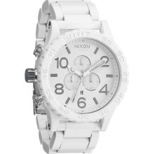 Nixon 51-30 Chrono Watch - Men's All White/Silver, One Size