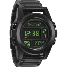 Nixon The Unit Ss Watch All Black/Green One Size For Men 20635717801