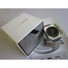 Nixon Wrist Watch The Platform All Silver Steel / Black | 100m Men's Light W/box