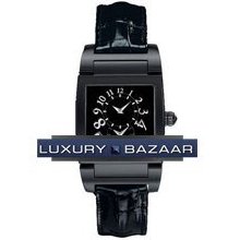No Uno Dual Time (Black Steel / Black / Leather)