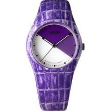 Noon Copenhagen Womens Kolors Analog Plastic Watch - Purple Rubber Strap - Purple Dial - 01-053