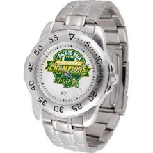 North Dakota State Bison NDSU NCAA Mens Sports Steel Watch ...