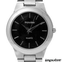 NWT $150.00 Impulse by Steinhausen Producer Series Black Dial Watch IM1398SL