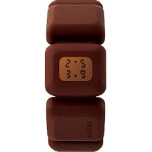ODM Women's Chocolate DD105-10 Brown Silicone Quartz Watch with Digital Dial