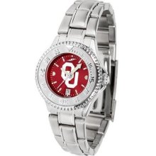 Oklahoma Sooners Women's Stainless Steel Dress Watch