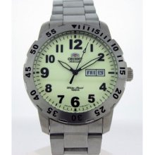 Orient EM7A002R Men's Aviator Stainless Steel Luminous Dial Automatic
