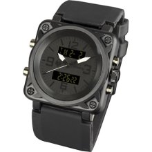 Original Outdoors Navy Infantry Quartz Mens Black Rubber Strap Digital Watch