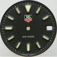 Original Vintage Tag Heuer 200 Meters Black Watch Dial
