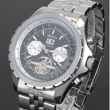 Orkina Men's Automatic Watch Open Heart Multifunction