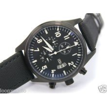 Parnis Pi81 41mm Black Dial Top Gun Watch Quartz Chrono