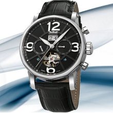 Perigaum P1111asssle Men's Open Heart Automatic Strap Watch