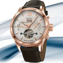 Perigaum P1112irwbrle Men's Open Heart Automatic Strap Watch
