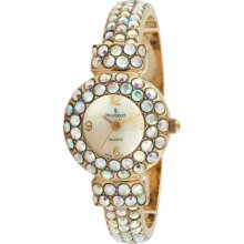 Peugeot Women's Goldtone Crystal Glitz Cuff