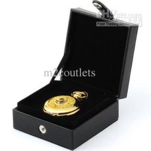 Pocket Leather Watch Gift Box Case Cover Antique Pendant Lady Men Wa