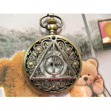 Pocket watch collection of antique Necklace Pendant the Harry potter Deathly Hallows