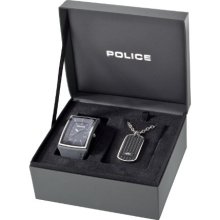 Police Storm Men's Quartz Watch With Grey Dial Analogue Display And Grey Silicone Strap 90-Pa-Stormboxset