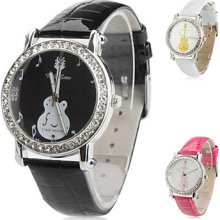 PU Women's Fashionable Analog Quartz Wrist Watch 19 (Assorted Colors)