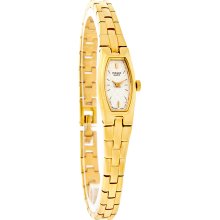 Pulsar Ladies Silver Dial Gold Tone Bracelet Quartz Watch PEX416 *