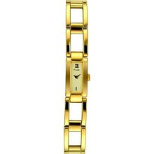 Pulsar Ladies White Dial Gold Tone Bracelet Dress Quartz Watch PEX490