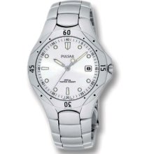 Pulsar Pxd677 Men's Stainless Steel Sport Watch White Dial