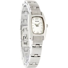 Pulsar Quartz Ladies White Dial Stainless Steel Dress Watch PJ5097 New