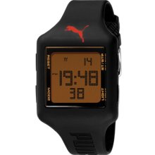PUMA 'Slide' Digital Watch, 40mm Black/ Red
