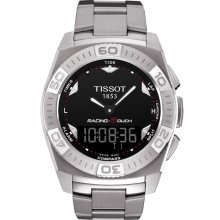Racing-Touch Men's Black Quartz Watch With Stainless Steel Bracelet