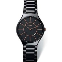 Rado True Thinline Black Ceramic Ladies Watch R27742152