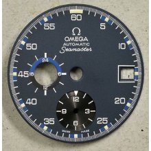 Rare Omega Genuine 1970s Seamaster Chronograph Blue Dial C.1040