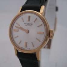 Rare Swiss Made Gold Plated Record Watch 1960's