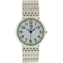 Realm Gents Round Quartz Analogue Silver Tone Mens Bracelet Strap Watch Rb-24g