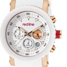 Red Line Men's Compressor Chronograph White Ceramic Bezel Rose Gold To