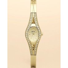 Relic Gold-tone Crystal Accented Bracelet Watch Zr33717