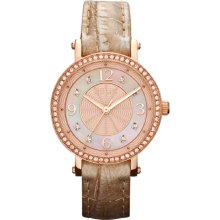 Relic Ladies Rose Gold Tone Leather Band with Rose Gold Tone Dial Watch