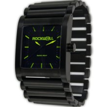 Rockwell Unisex Rook Analog Stainless Watch - Black Bracelet - Black Dial - RK110