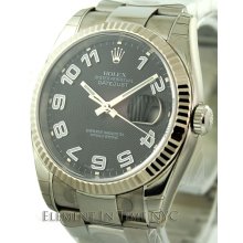 Rolex Datejust 36mm Oyster Black Arabic Dial