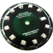 Rolex Datejust Mans Diamond Dial Non-quick Set Green Vignette For Steel Watch
