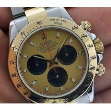 ROLEX DAYTONA 116523 18K/STEEL NEWMAN DIAL RED HAND