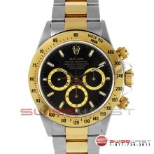 Rolex Daytona Two Tone Black Dial 16523 40MM Model Zenith Movement