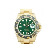Rolex GMT Master 116718 18K Gold Green Dial Menâ€™s Watch