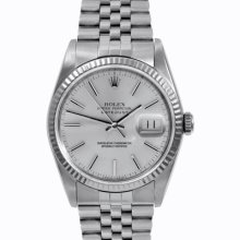 Rolex Mens Stainless Steel Datejust Silver Stick Dial Watch (Mens watch)
