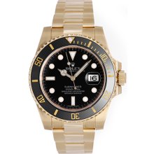 Rolex Submariner Men's 18k Gold Diver's Watch 116618