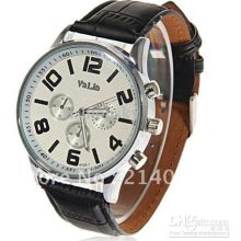 Rome Style. Luxury Men Watch. Valia Leather Watchband Quartz Watch W