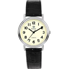Royal London Men's Quartz Watch With Beige Dial Analogue Display And Black Leather Strap 40000-03