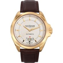 Saint Honore Men's 897045 3AIT Coloseo Automatic Gold PVD Brown L ...